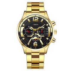 跨境男士手錶男款時尚日曆韓版潮流學生不鏽鋼石英表外貿批發