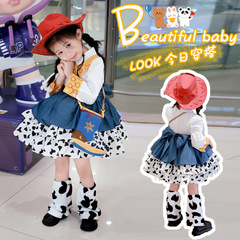 玩具總動員胡迪翠絲巴斯光年cosplay女童連衣裙萬聖節服裝洛麗塔