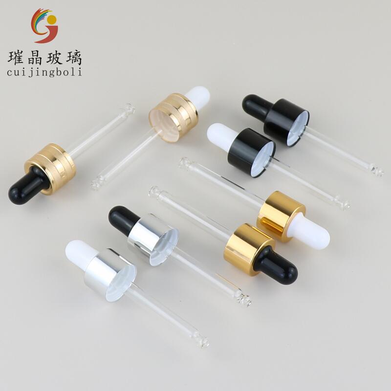 Spot supply of 18 teeth anodized aluminum cover ring gold silver black silicone rubber head glass dropper cap essential oil bottle cap Spot supply of 18 teeth anodized aluminum cover ring gold silver black silicone rubber head glass dropper cap essential oil bottle cap