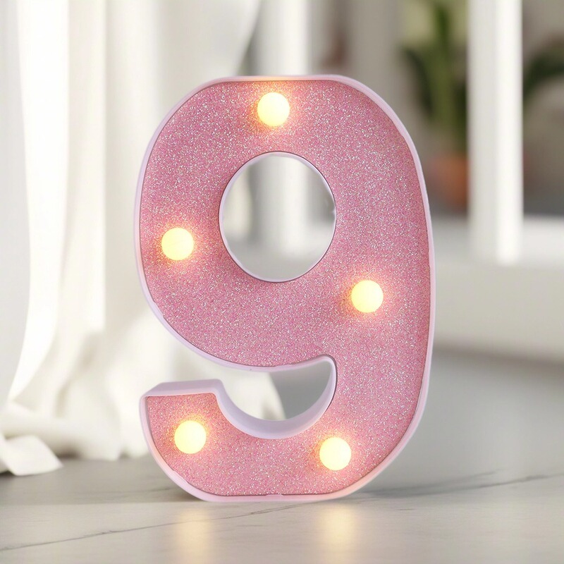 大型 22 センチメートルレターライトピンク発光数字 0-9led ライトマリーミーのプロポーズ告白ライトラブライトサイン|undefined