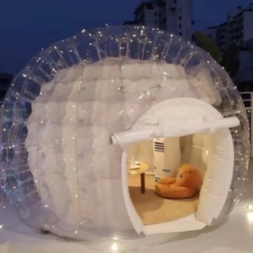 网红充气酒店商用民宿泡泡屋透明星空户外家用蒙古包帐篷移动餐厅