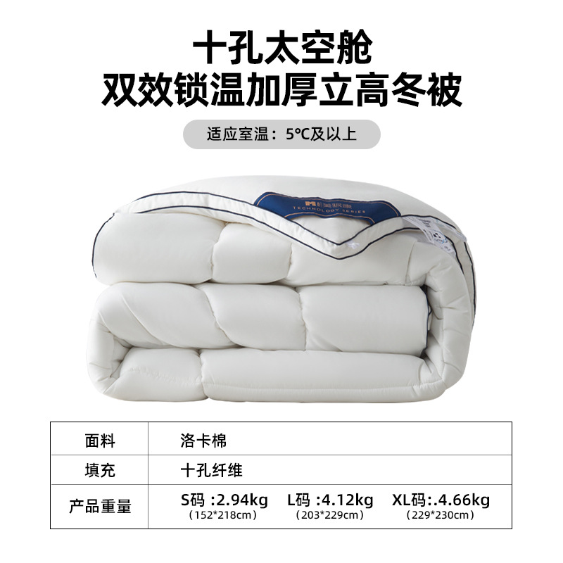 10 홀 스페이스 캡슐 이중 효과 잠금 온도 두꺼운 수직 높은 겨울 이불