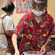 东北大花餐馆饭店员工服短袖花衬衫沙滩度假风巴厘岛三亚海南衬衣