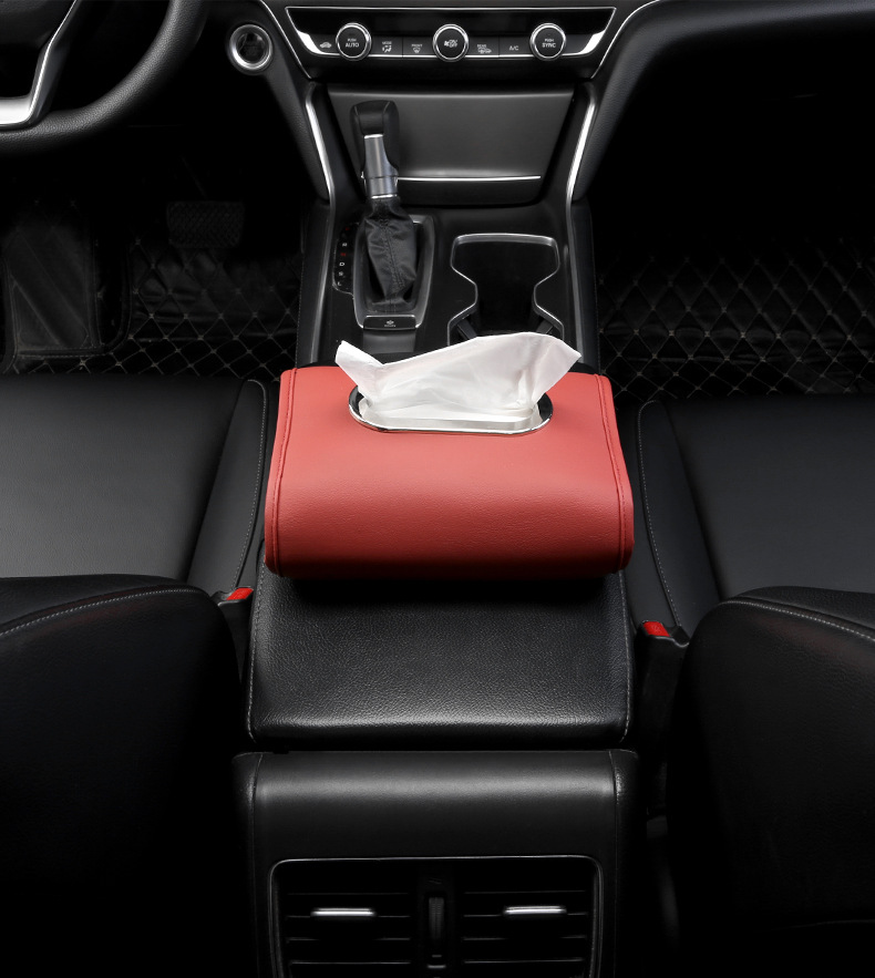 Cross-Border Car Tissue Box, Hanging Tissue Dispenser, Car Seat Back Tissue Box, Car Armrest Box Tissue Storage Bag