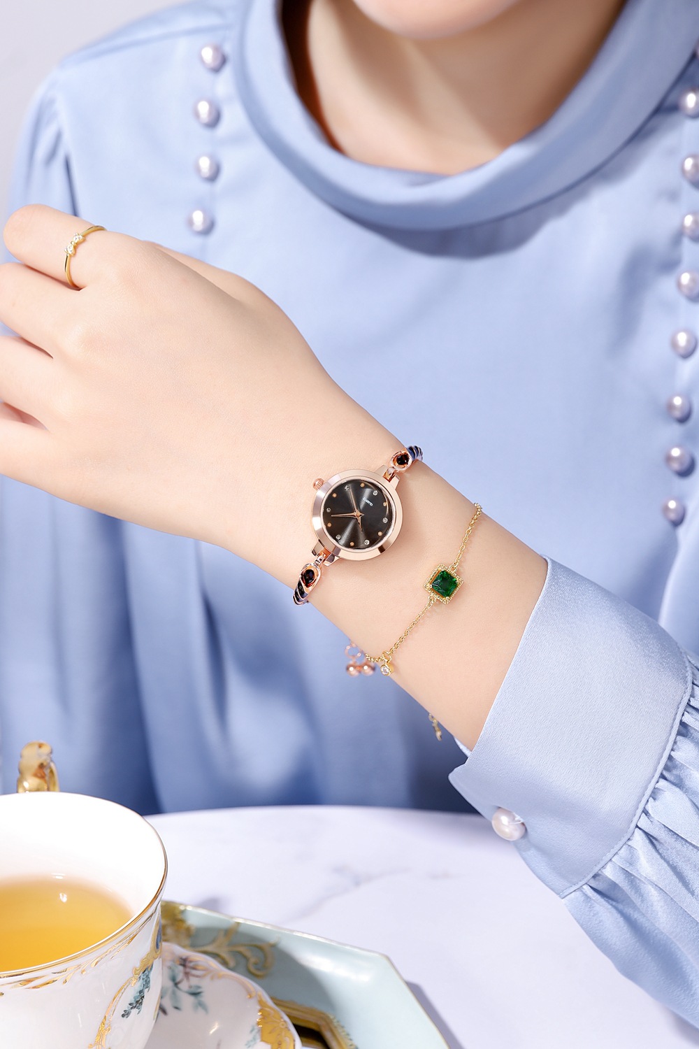 New Rainbow Sugar Colored Bracelet Live Streaming Sales Small dial Temperament Women's Watch_voghion.com