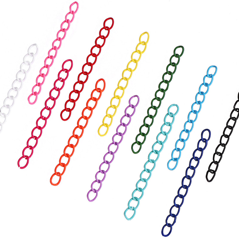 50mm metal color paint chain diy jewelry accessories clothing tag luggage connection
