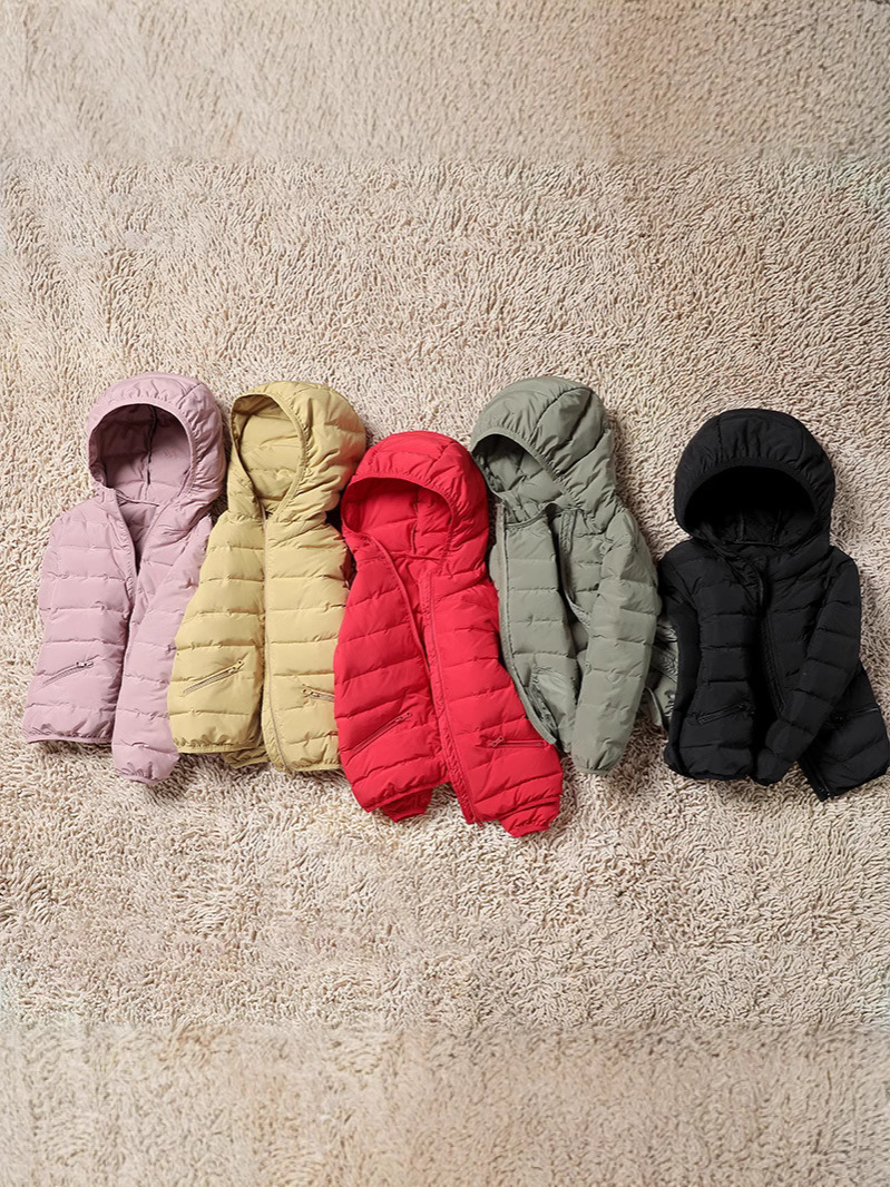 Chaqueta de tejido ligera y sin costuras para niños 90 chaqueta blanca para niños y niñas chaqueta encapuchada