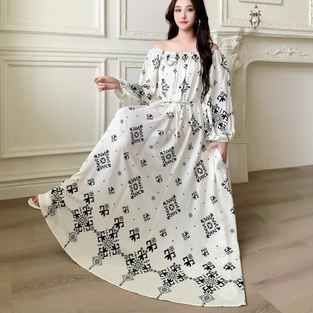 欧美跨境新款大码女装宽松舒适海边度假休闲女夏连衣裙肥人孕妇装