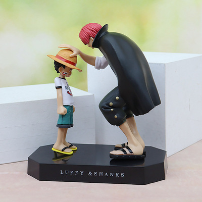 One Piece comic Garage Kit Straw hat Monkey D Luffy Redhead Shanks Model Tide play Chassis decorate One piece