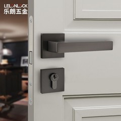 Gray door locks, bedroom door locks, indoor magnetic locks, solid wood door silent split wooden door locks, household locks