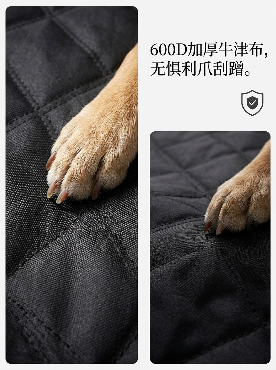 Amazon Car Pet Mat, Universal for All Seasons, Anti-Scratch and Anti-Slip Mesh, 600D Oxford Cloth Car Pet Trunk Mat