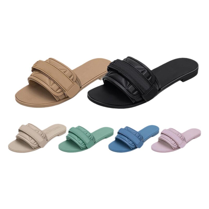 D Brand European Designer Shoes 2025 Summer Casual Comfortable Velcro Export Large Size Women's Flat Sandals