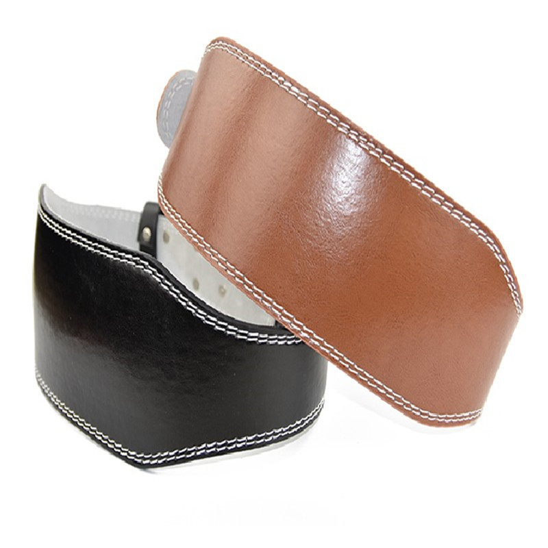 Cinturón de levantamiento de pesas Cinturón de peso duro de entrenamiento Mancuernas Sentadilla presurizada Cuero artificial Soporte deportivo Protector de fitness