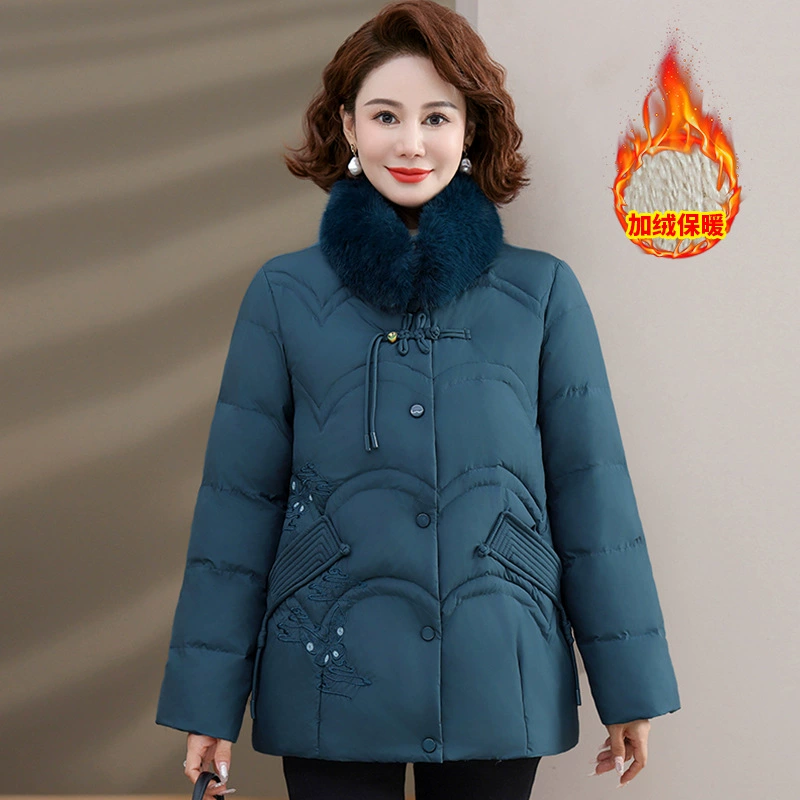 Winter keep warm down jacket for mother, Chinese style, for middle age