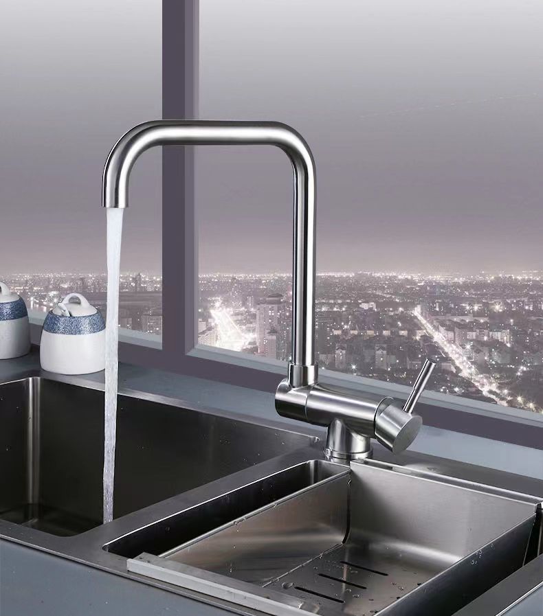 kitchen tap304 stainless steel kitchen faucet, rotatable faucet for household sink with window undefined
