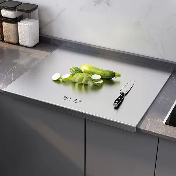316 Stainless Steel Panel and Cutting Board for Kitchen Use, Thickened Double-Sided Extra-Large Kneading Board