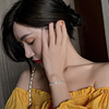 Zirconium, bracelet, brand small design jewelry, accessory, flowered, internet celebrity, Korean style, simple and elegant design