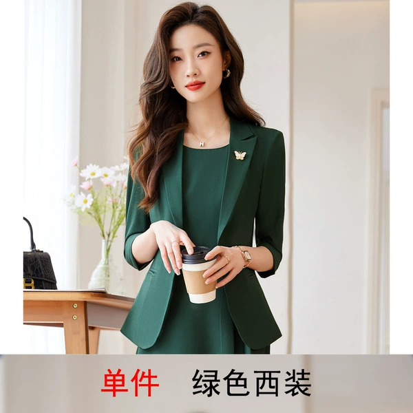 Green classic suit jacket