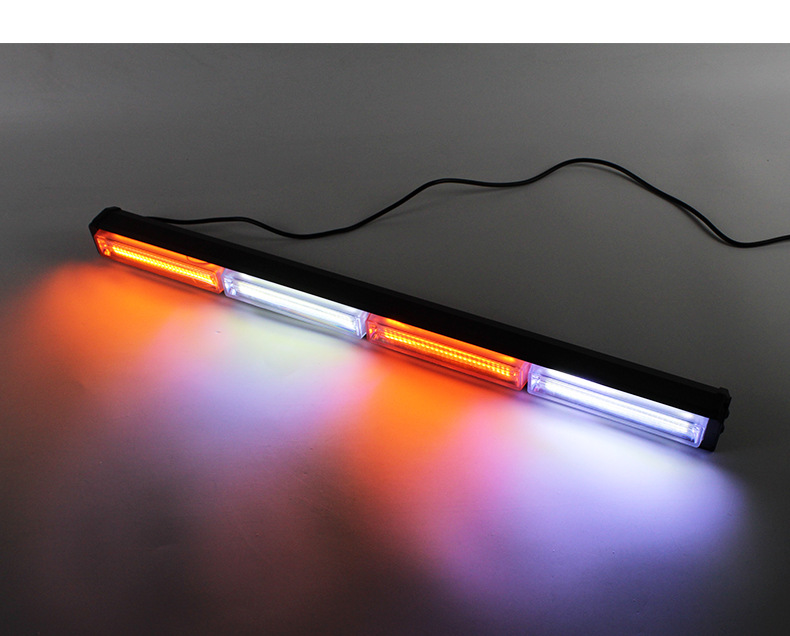 COB long strip roof light truck middle net burst flashing light single row rescue opening warning light car LED front bumper light