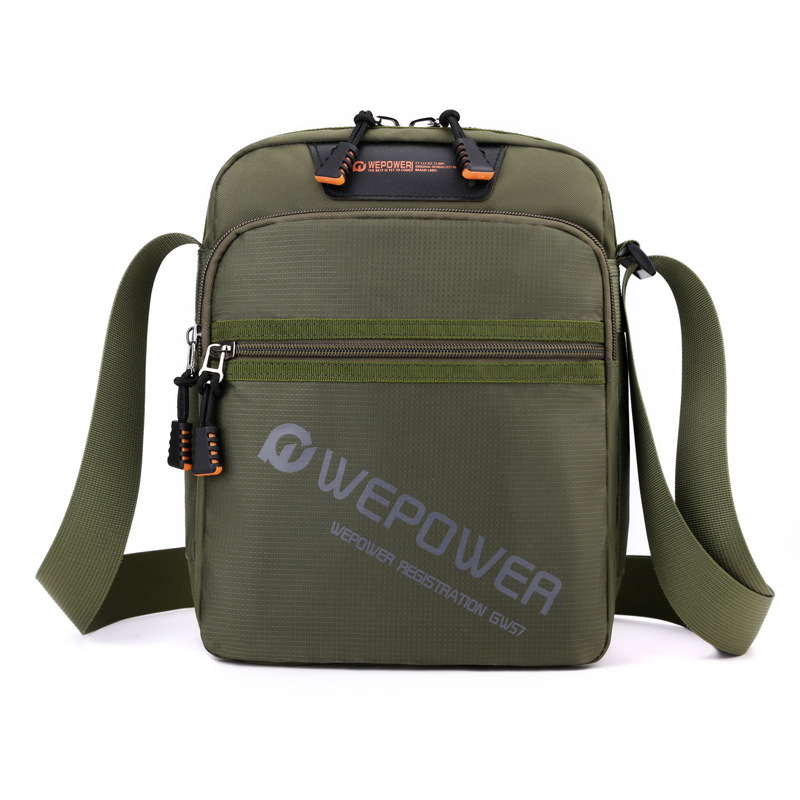 WEPOWER nuevo bolso de hombro simple y versátil bolso de hombro bolso de mensajero portátil de gran capacidad de moda al aire libre para hombres