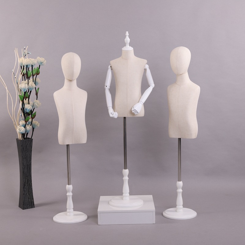 儿童模特白色圆盘底座