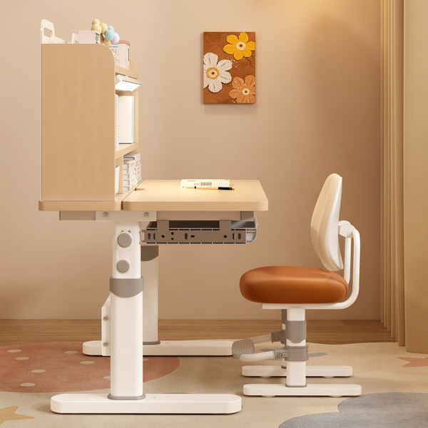 Children's study table hand-operated lift primary and secondary…