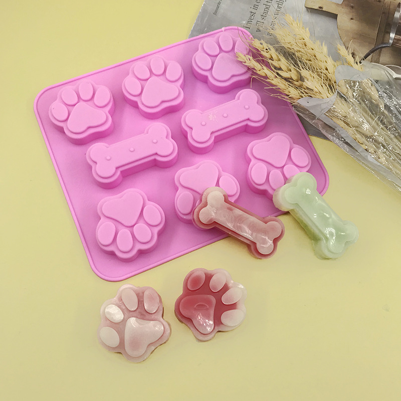 DIY плесень для выпечки мультяшный кошачий коготь собачий кости печенье желе пудинг силиконовая форма может быть в духовке для высокой температуры