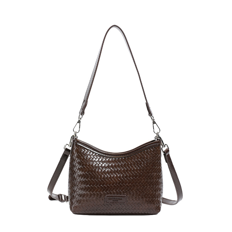 Nicho transfronterizo bolsos debajo de las axilas mujeres otoño invierno 2025 nuevo retro versátil mochila coreano tejido bolso de hombro