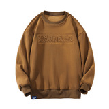 Бархатная демисезонная толстовка, утепленная куртка с круглым воротником, в американском стиле