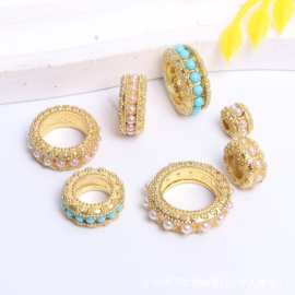 新款保色珍珠隔珠diy手工隔片散珠串珠水晶手链项链编绳饰品配件