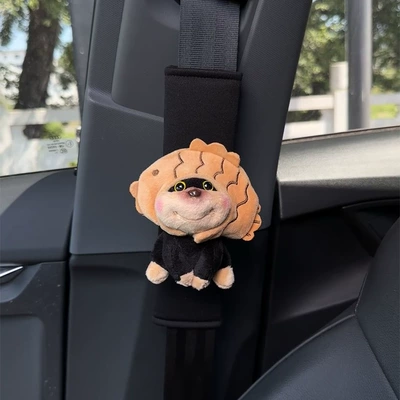 Interior Decoration Four Seasons Universal – Seat belt shoulder pad - taiyaki-bee-dog-ice-silk-shoulder-strap