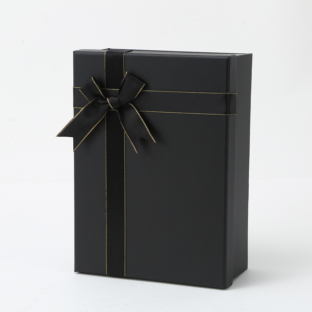 Caja de regalo plegable de una pieza, caja de regalo de vacaciones, caja de regalo de tapa, caja de regalo de arco de tapa, caja de regalo de vacaciones en stock