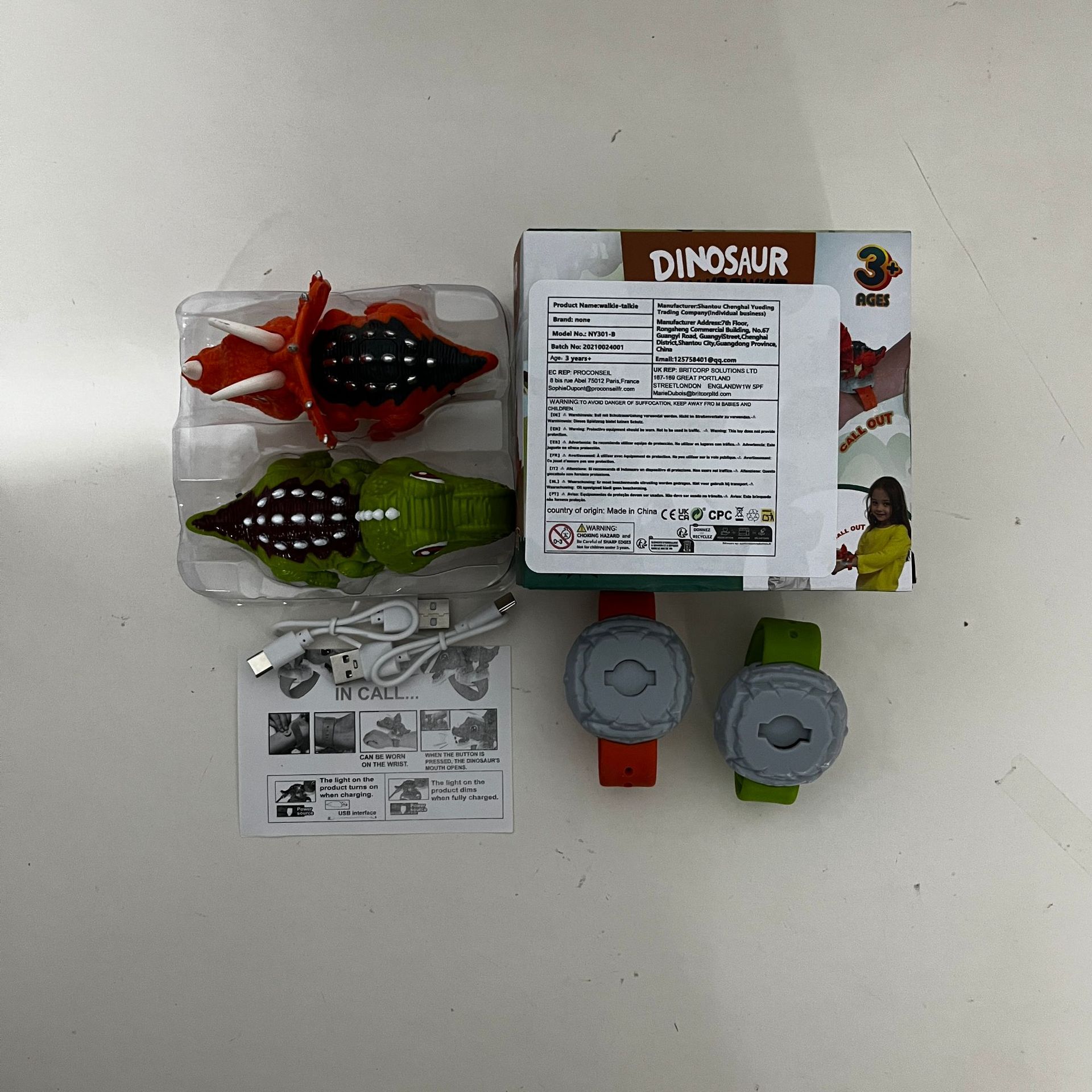 Transfronterizos nuevos dinosaurios niños radioeléfono Amazon portable triceratón buscapersonas juguetes para niños