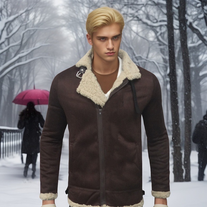 2024 new integrated lamb men's with thickened fur and suede jacket_voghion.com