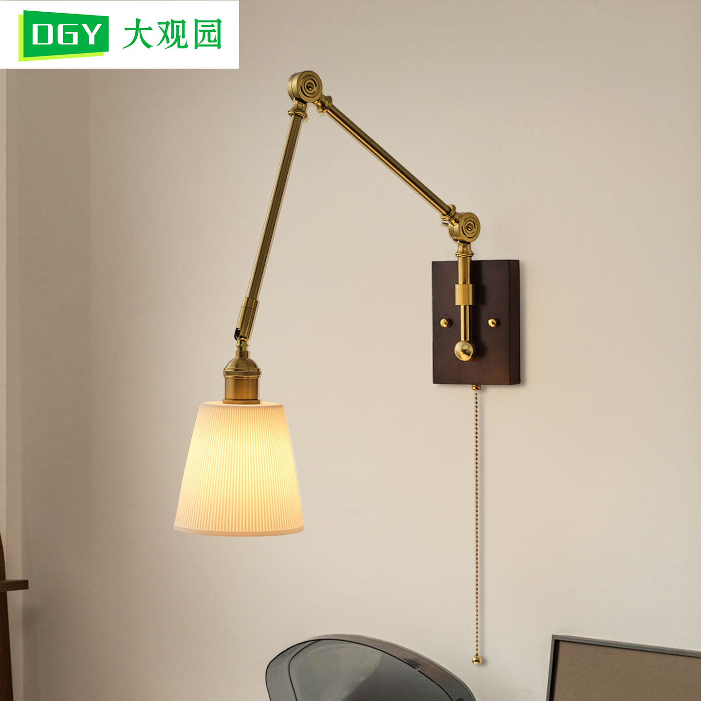 Luz de cabecera de cama medieval dormitorio retro francesa mecedor retráctil sala de estar pasillo fondo lámpara de pared 176L
