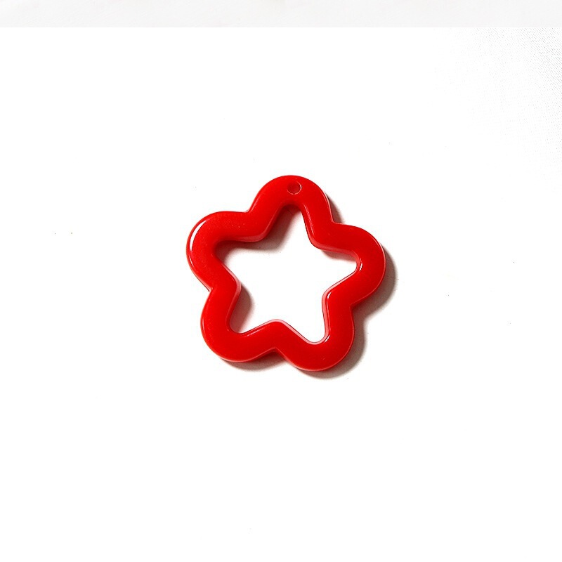 30 ミリメートルアクリルカラー五芒星マクロン DIY キーホルダーペンダントペンダントネックレスイヤリングジュエリーアクセサリー|undefined