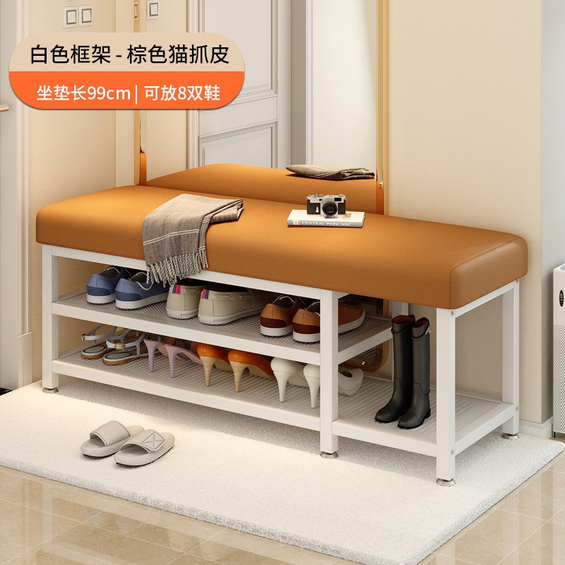 Taburetes personalizados en la puerta de metal simple en la casa se pueden sentar en la puerta, taburetes bajos de lujo ligeros, taburetes para cambiar zapatos