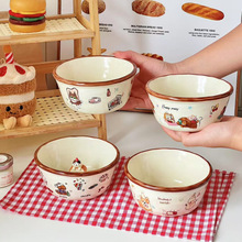 【国合陶瓷】卡通小狗图案陶瓷小碗套装，治愈系餐桌小物