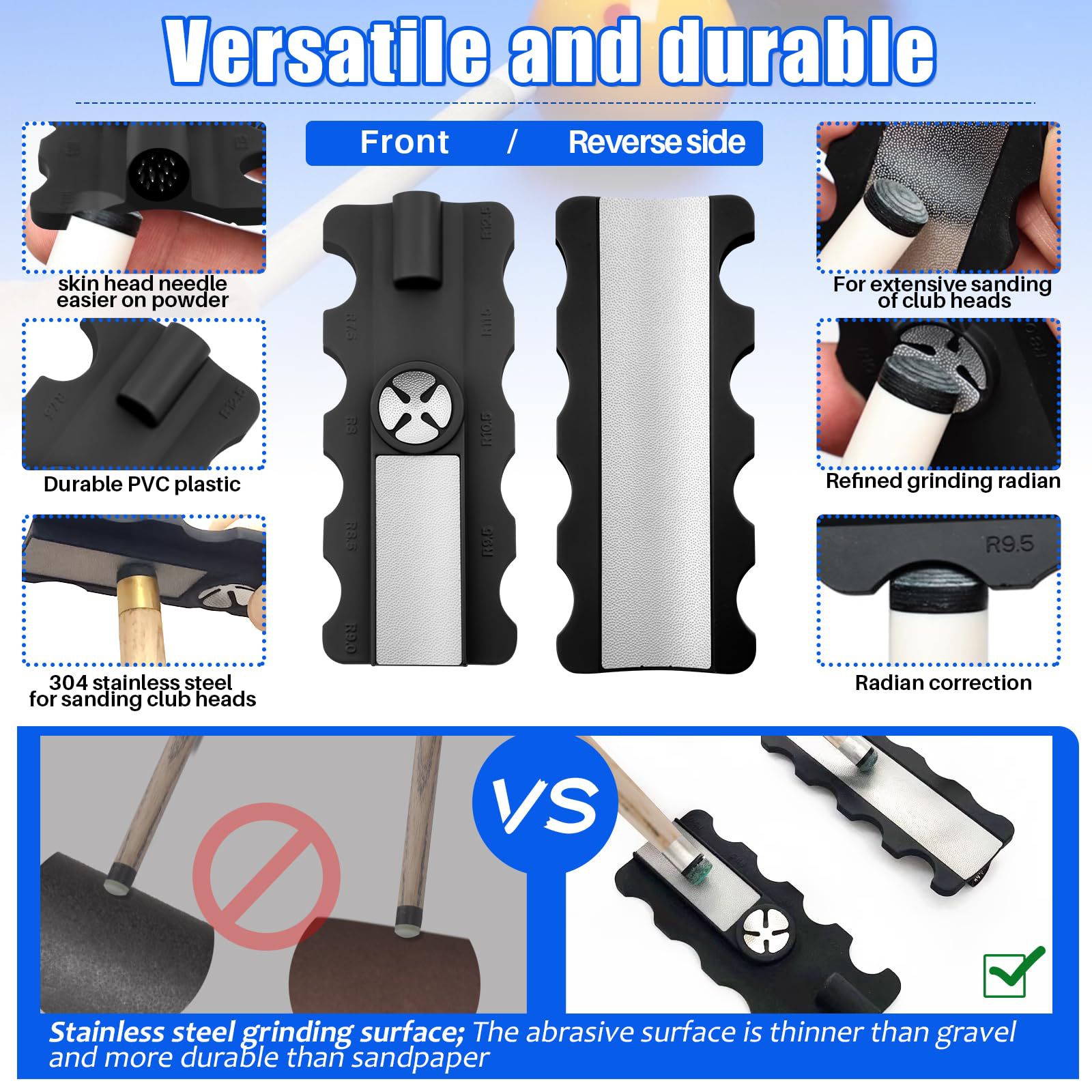 Billard Pool Queue Spitze Reparatur Werkzeug Billard Queue Spitze Multifunktions Reparatur Werkzeug_voghion.com