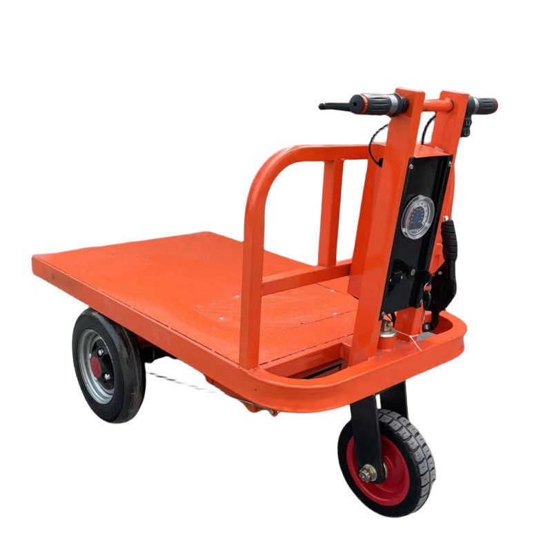 Carro de transporte eléctrico plano portátil plegable pequeño carro de cuatro ruedas decoración puede entrar en el almacén de ascensor camión de transporte