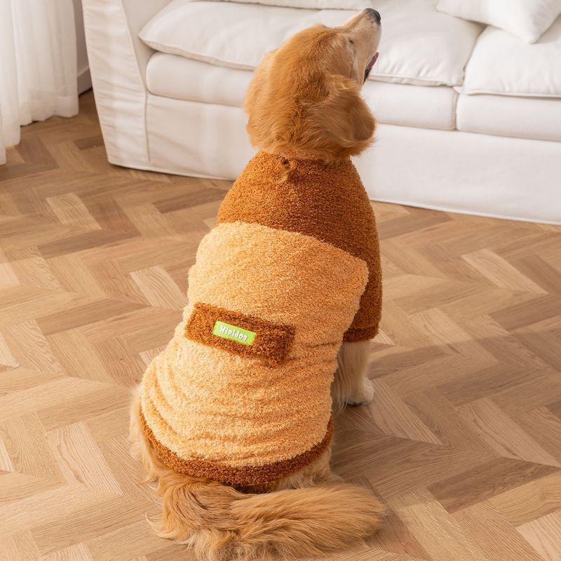 秋冬季大狗狗衣服简约布标大狗金毛棉衣冲锋马甲中大型犬宠物衣服|undefined
