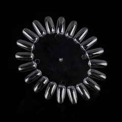Manicure display practice nail plate new oval round disc transfer nail plate 20 color color card color plate transparent natural color