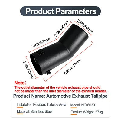 Huslter Stainless Steel Matte – Exhaust pipe