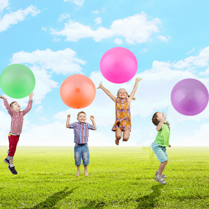 wubble bubble ball 創(chuàng)意TPR兒童玩具彈力球透明充氣球注水泡泡球