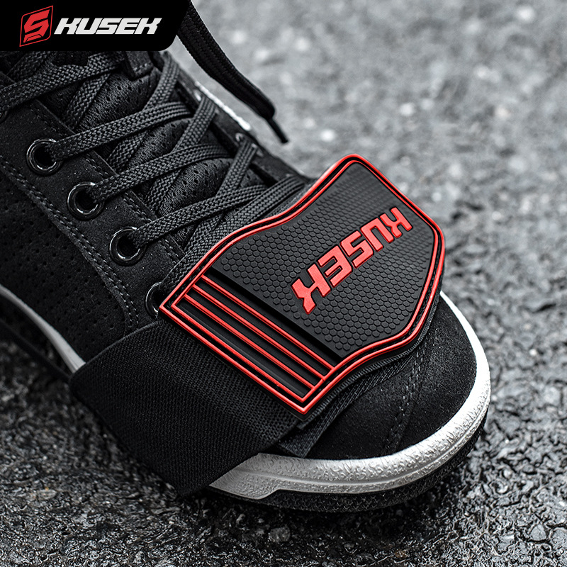 KUSEK cubierta del zapato del engranaje de la motocicleta cubierta del pie cubierta de la palanca de engranajes cubierta protectora negro