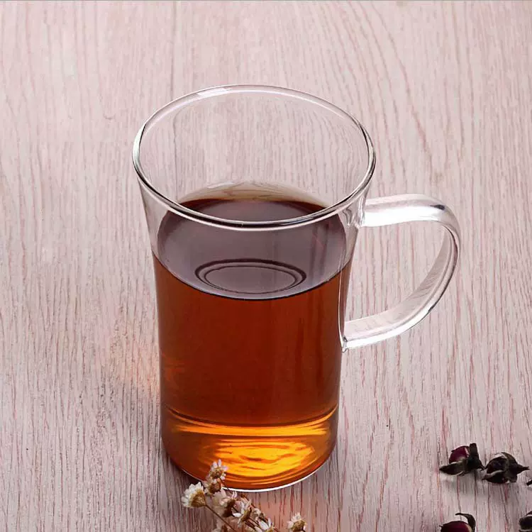 办公室花茶泡茶杯高硼硅玻璃果汁饮料杯家用早餐牛奶咖啡杯