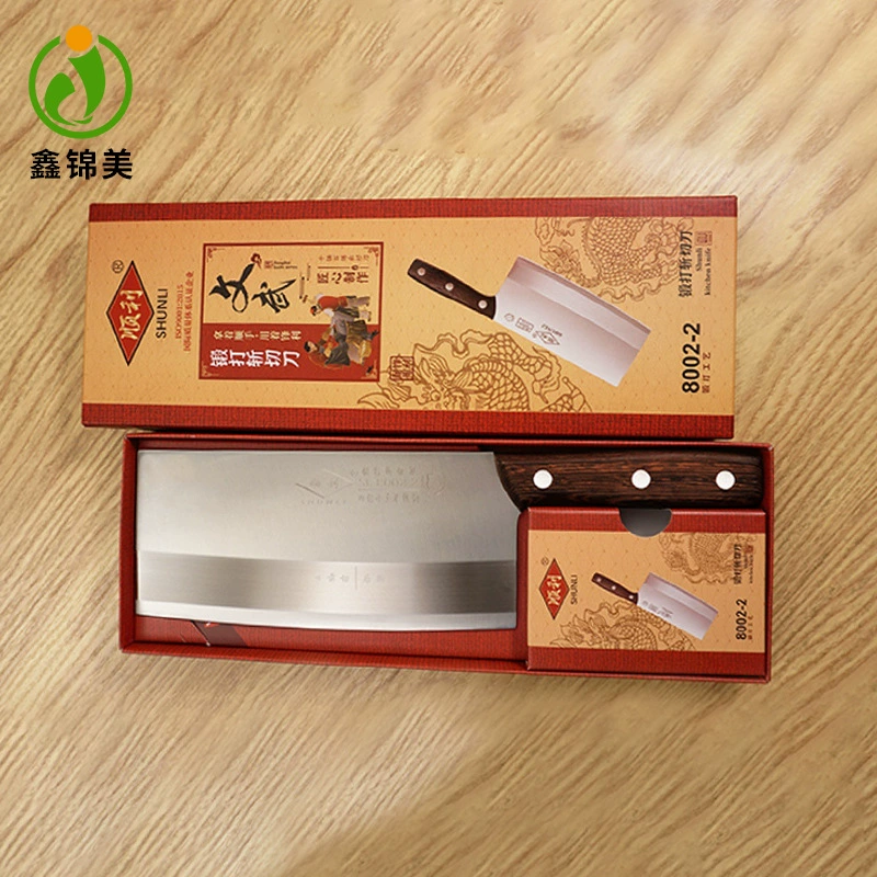 Хунань гладкий 8002-2 наследство кованого ремесла домашнего отеля кухня 4Cr13 куриные крылышки деревянная ручка