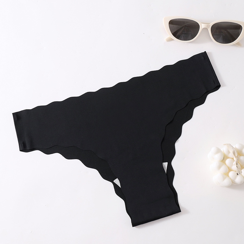 Tangas europeas y americanas de comercio exterior, bragas de seda de hielo, entrepierna de algodón para mujer, bragas sexy de cintura baja, bikini sexy calzoncillos