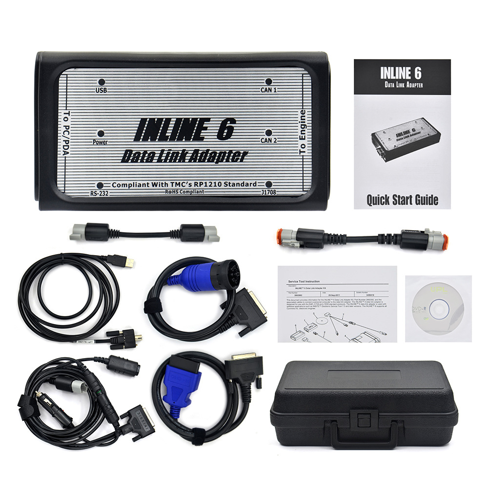 跨境 INLINE 6 Data Link AdapterV8.7 适用于康明斯发动机检测
