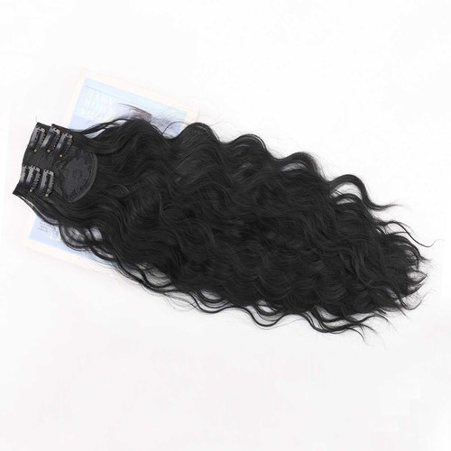 Ladies' Fluffy 3-Piece Wig: Lightweight Egg Curl & Water Wave Hair Extension Pieces—Synthetic Fiber, Perfect for Adding Volume